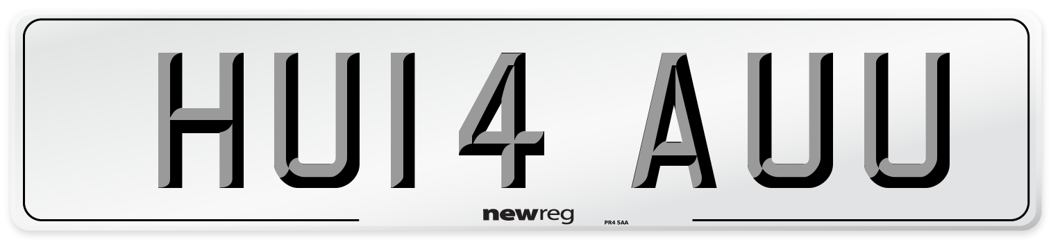 HU14 AUU Number Plate from New Reg